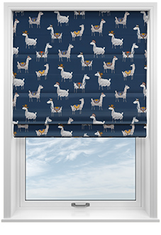 Alpaca, Indigo - Roman Blind